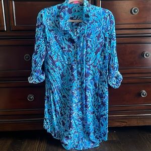 Lilly Pulitzer Blue Print Coverup Dress